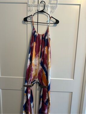 Women Tie-Dye One-Piece Jumpsuit in Multicolor
